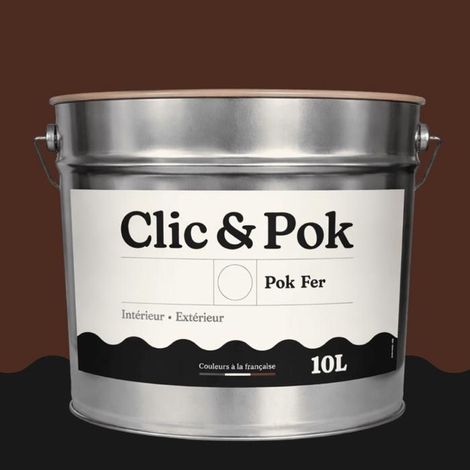 Peinture Fer Antirouille – Métal Extérieur Intérieur, Satinée, Protection Rouille - 10L - RAL 8016 - Brun acajou (1/4)