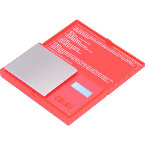 Balance de poche numérique Ortviai 700g/0.01g Inox rouge écran bleu (1/3)