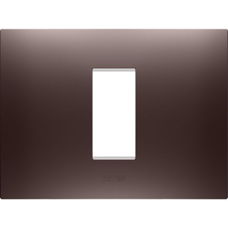 PLAQUE EGO RECTANGULAIRE 1P CUIVRE GEWISS GW16001CP (1/2)