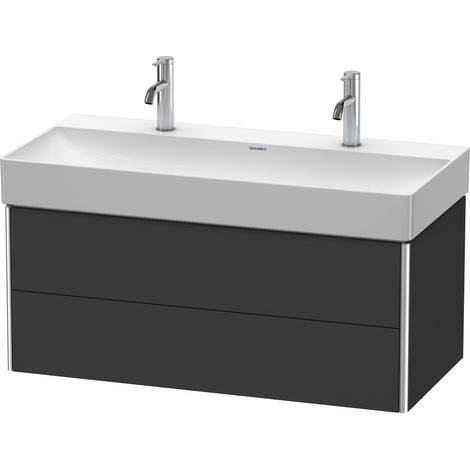 Duravit XSquare Meuble sous-lavabo suspendu, 2 tiroirs,
