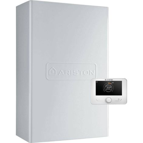 Ariston Chaudière à Condensation pour Extérieur Genus One Net Ext 25 Méthane/GPL Wi-Fi Complète avec Kit Fumée Classe A+  Kit Coaxial - 25 Kw