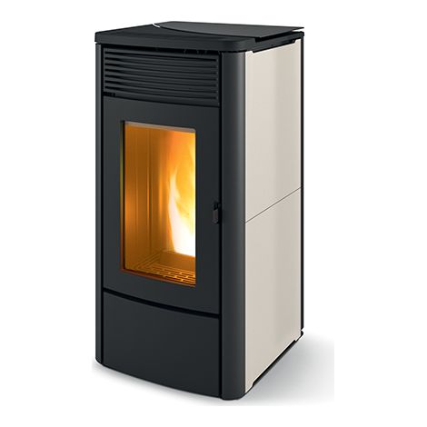Pelletofen MCZ ALYSSA 6,3 kW Gusseisen Keramik Pelletsofen Pelletkaminofen Holz Grau (1/3)