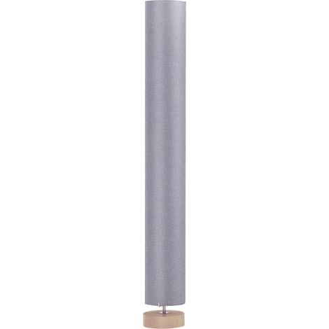 Lámpara de Pie Lámpara de Salón avec Casquillo Máx. 40 W E27 Pantalla de Lino y Marco de Metal Ø15x120 cm Gris (1/5)