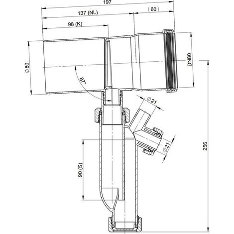 ATEC Kondensatablauf mit Siphon DN 80 bis 1000 Pa Überdruck geeignet, 1348 (1/2)