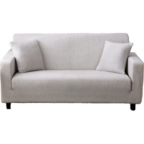 Housse de canapé 4 places couleur de gris clair 235-300cm (1/4)
