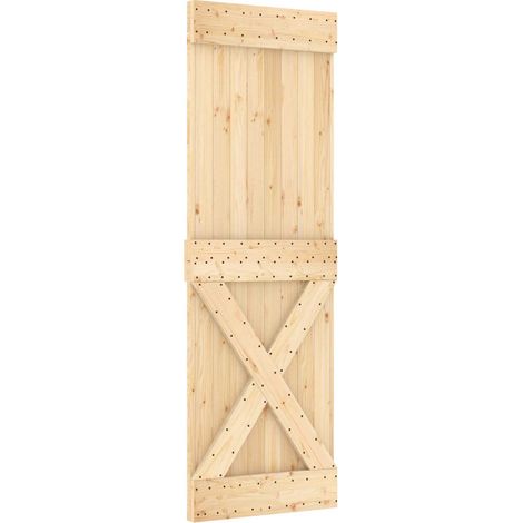 Porta NARVIK Naturale 70 x 210 cm Legno di pino solido vidaXL