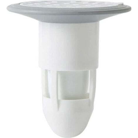 Siphon de Sol Filtre d'égout, Bouchon d'égout, connecteurs Anti-odeurs pour Le Drainage du Sol de la Douche pour Salle de Bain Pas de Filtre adapté aux fuites de Bain-Cuisine tuyaux (Blanc) (1/5)