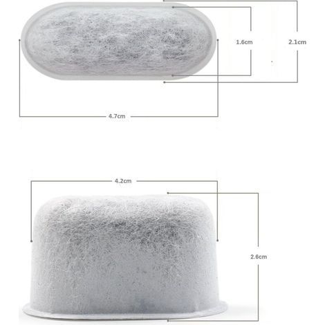 12pcs Filtres à eau à charbon de rechange Filtre non tissé pour cafetières (1/4)