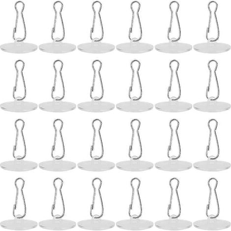 Lot de 30 crochets adhésifs pour plafond, sans perçage, pour décoration murale.-3.00X3.00X0.40CM-Transparent (1/3)
