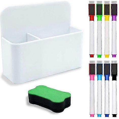 Porte-marqueurs magnétiques pour tableau blanc, 8 marqueurs magnétiques pour tableau blanc (1/5)