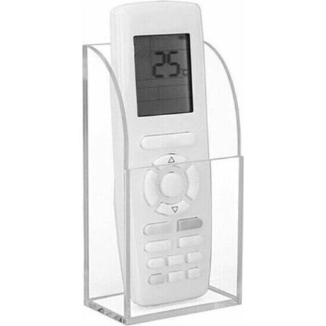 Support de télécommande transparent, simple grille en acrylique, support mural pour télécommande, boîte de rangement pour climatiseur, stéréo, télécommande TV (grille simple) (1/5)