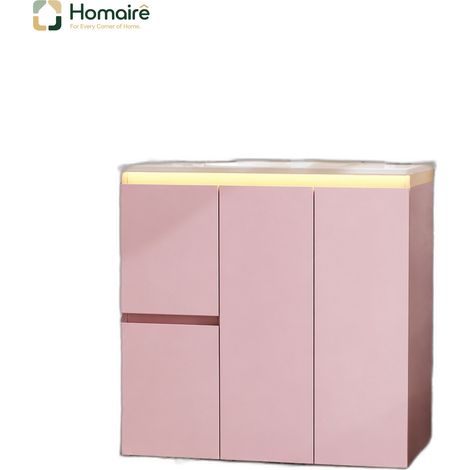 Flur- Garderobenschrank rosa MDF 76 x 47 x 89 cm HOMAIRE (1/5)