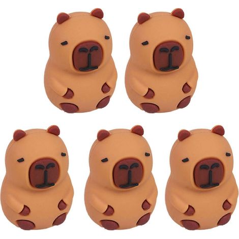 Lot de 5 taille-crayons à motif dessin animé, petits taille-crayons pour crayons en bois de différentes essences, taille-crayons à un trou, pour enfants, étudiants et adultes, couleur orange. (1/4)