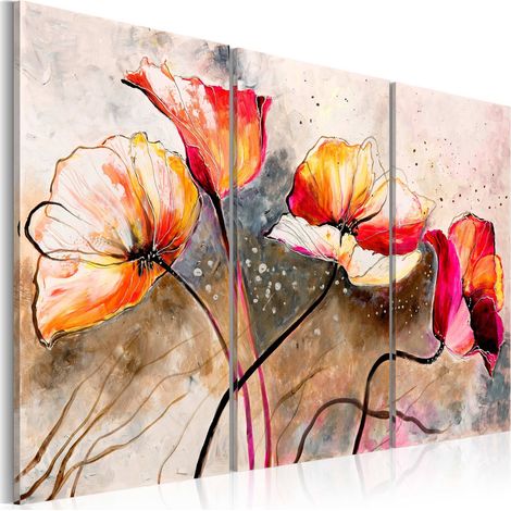Tableau Dans des coquelicots - 90 x 60 cm (1/4)