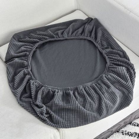 1 Housse de coussin élastique, Gris, Fibre synthétique, Lavable, Intérieur (1/5)