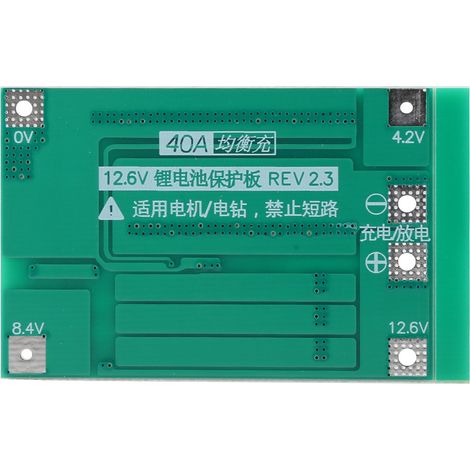 Module Chargeur Batterie 18650 - BMS Protection 40A 12.6V-13.6V - Pour Système 3 Séries - 1 Pièce (1/5)
