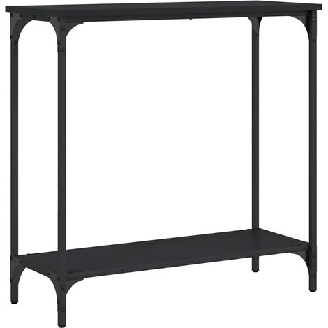 Maison Exclusive - Tavolino Consolle Nero 75x30,5x75 cm in Legno Multistrato (1/5)