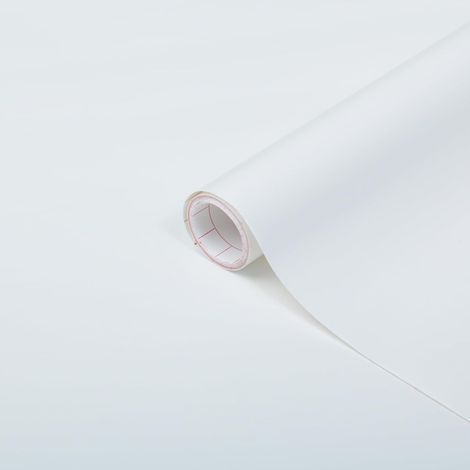 film adhésif pour meuble décoratif Blanc 67,5 cm x 2 m – film adhésif décoratif meubles facile d'entretien pour cuisine, armoire, table et rebord de fenêtre – moderne & durable (1/5)