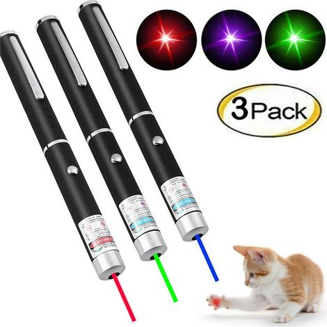 Jouets Laser pour Chat Pointeur 5MW Vert Bleu Rouge en Aluminium Usage Intérieur (1/5)
