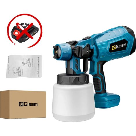 Pulverizador de pintura eléctrico, capacidad de 1000 ml, alta eficiencia, no requiere batería (azul) (1/2)