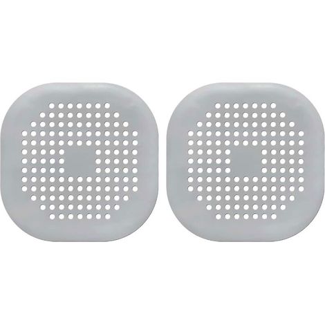 Collecteur de cheveux pour douche, crépine d'évier avec ventouse pour cuisine et salle de bain, 2 pièces (gris) (1/5)