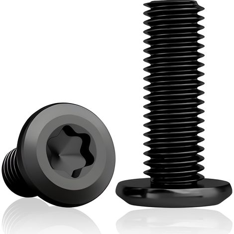 Lot de 30 vis à tête bombée M6x25 mm, inox noir Torx (1/5)
