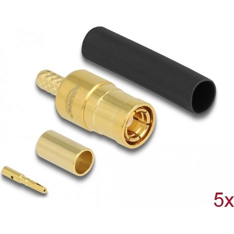 Delock SMB macho para engarzar RG-174 / RG-316 con tubo termorretrÃ¡ctil a juego