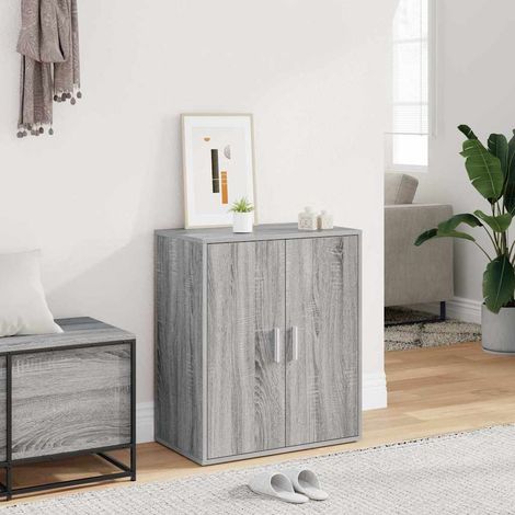 vidaXL Shoe Cabinet Grey Sonoma 60x35x70 cm Engineered Wood (1/5)
