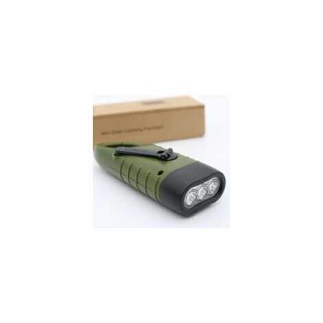 Torcia solare ricaricabile (1 confezione), torcia a manovella con generatore di luce di emergenza a LED - Crezuo
