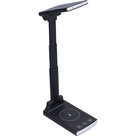 Lampe de Table LED Rechargeable, 3 Intensités Lumineuses, Pliable et Portable pour Maison Bureau (Noir) (1/5)