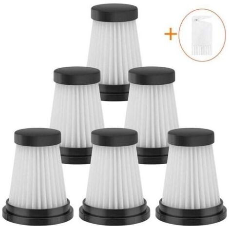 Lot de 6 filtres HEPA de rechange pour aspirateur sans fil pour Moosoo K12 K12 Pro K13, pour Genius Invictus One 1.0 X7 / 2.0, pour Foxnovo 13KPA accessoires de filtre pour aspirateur à main (1/5)