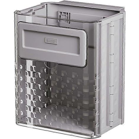 Poubelle de cuisine pliable sans perçage, poubelle suspendue pour porte de placard (grise) (1/5)
