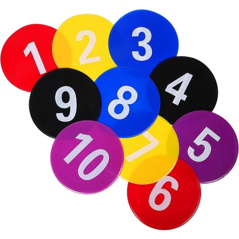 Marqueurs de terrain de basket-ball pour salle de classe, points de sol multicolores, 20 pièces, TPE (1/5)