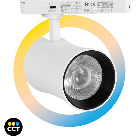 Architektonischer LED CCT 1-Phase-Schienenstrahler - 40W - CRI