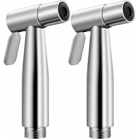 Douchette pour robinet Lot de 2 pulvérisateurs de toilettes en acier inoxydable pour bidet et salle de bain (1/5)