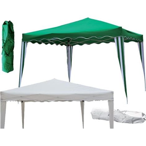 Gazebo da Giardino Smontabile in Ferro Bianco + Sacca 3 x 3 Metri
