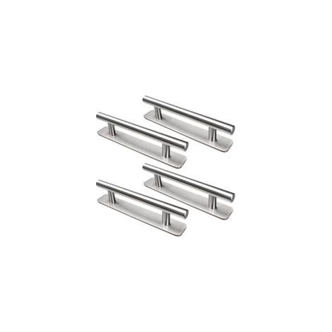 Maniglie autoadesive per mobili, maniglie da cucina in acciaio inox da 148 mm, non richiedono foratura, per armadi, cucine, porte scorrevoli e porte-finestre - Crezuo (1/4)