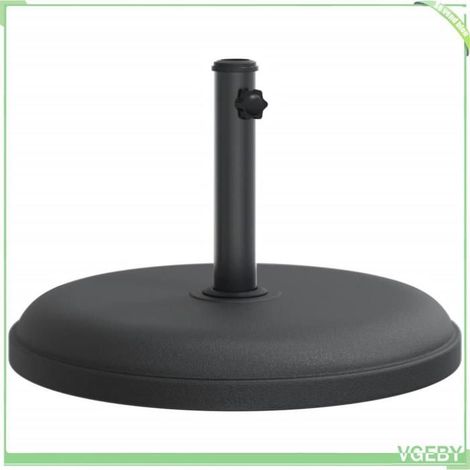 Base de parasol - FAFEICY - 368670 - 25 kg - Ø32/35/38 mm - Rond noir (1/5)