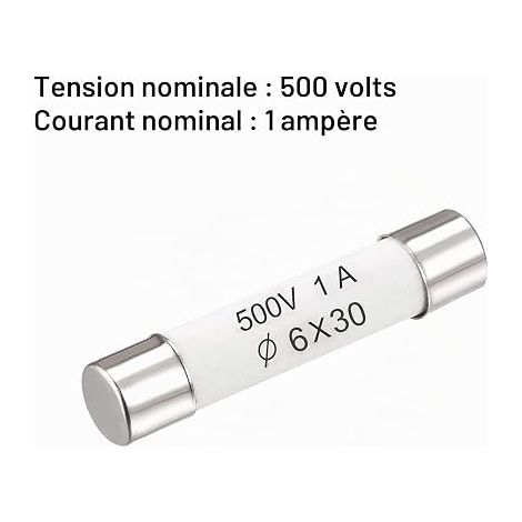 Fusibles à Cartouche Tube en Céramique 500V 6x30mm, Fusible à Coupure Rapide pour Amplificateur Lampe à Économie Énergie Ballast