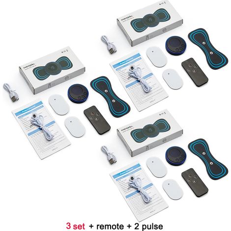 Wiederaufladbares elektrisches Nackenmassagegerät, EMS-Nackenmassagepflaster, Rückenmuskelstimulator, TENS zur Linderung von Nackenschmerzen 03035-AquaForge