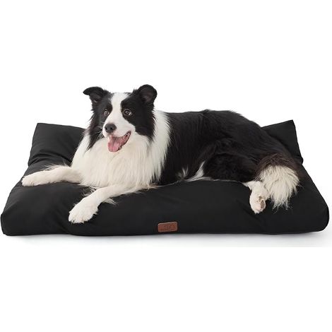Tapis Chien Imperméable Grand Taille- 104x69cm Coussin pour Chien Lavable, Matelas de lit pour Chien, Surface Hydrofuge, Base Anti-dérapant, Idéal pour Usage en Extérieur, Camping, Noir (1/5)