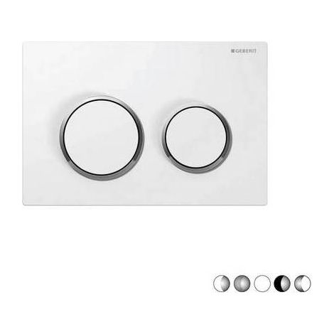 PLACCA DI COMANDO 2 TASTI OMEGA 20 Misura: Nero Anelli Cromo