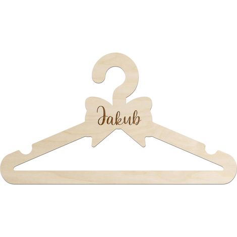 Percha de madera con el nombre del niño para ropa, personalizada para fotos. (1/5)
