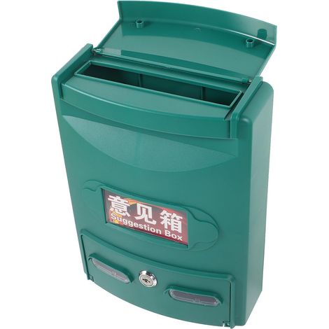 Boîte à suggestions Unomor petite et verte avec serrure en (1/5)