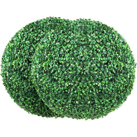 VEVOR Sfere di Bosso Artificiale Ø50,8 cm 2 Pezzi Sfera di Bosso Decorativa da Giardino, Palla di Bosso Artificiale Pianta Artificiale in PE, Legno, PP Accessori Luci LED Decorative Foglie di Ricambio