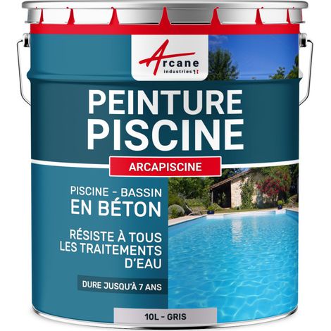 Schwimmbadfarbe - Schwimmbeckenfarbe - Poolfarbe für Betonbecken, Poolbeschichtung ARCAPISCINE - Pool Grey - 10l
