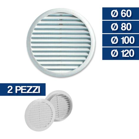 GRIGLIA TAPPO DI ARIA AREATORE AREAZIONE IMBOCCO 2 PEZZI DA 80 100 120 16328V D. 60 (16335)