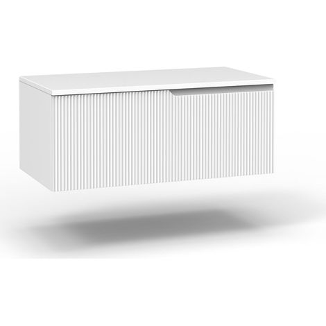 Base con top 1 cestone ZIP bianco opaco (1/2)
