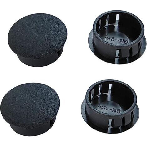 Pair 5 Pièces 45mm Bouchons en Plastique Rond, Cache Trou Meuble, Cache Trou Plastique, Noir, Bouchon de Trou de Percage pour Verrouillage Trou Meubles (1/5)