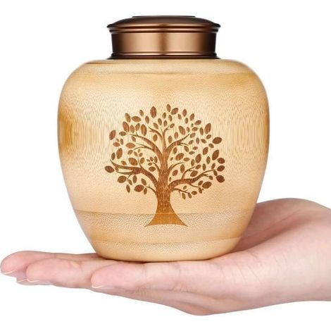Mini small urne souvenir for cendres animals humains,urne funeraire commemorative made to the hand starting from bambou (1/4)